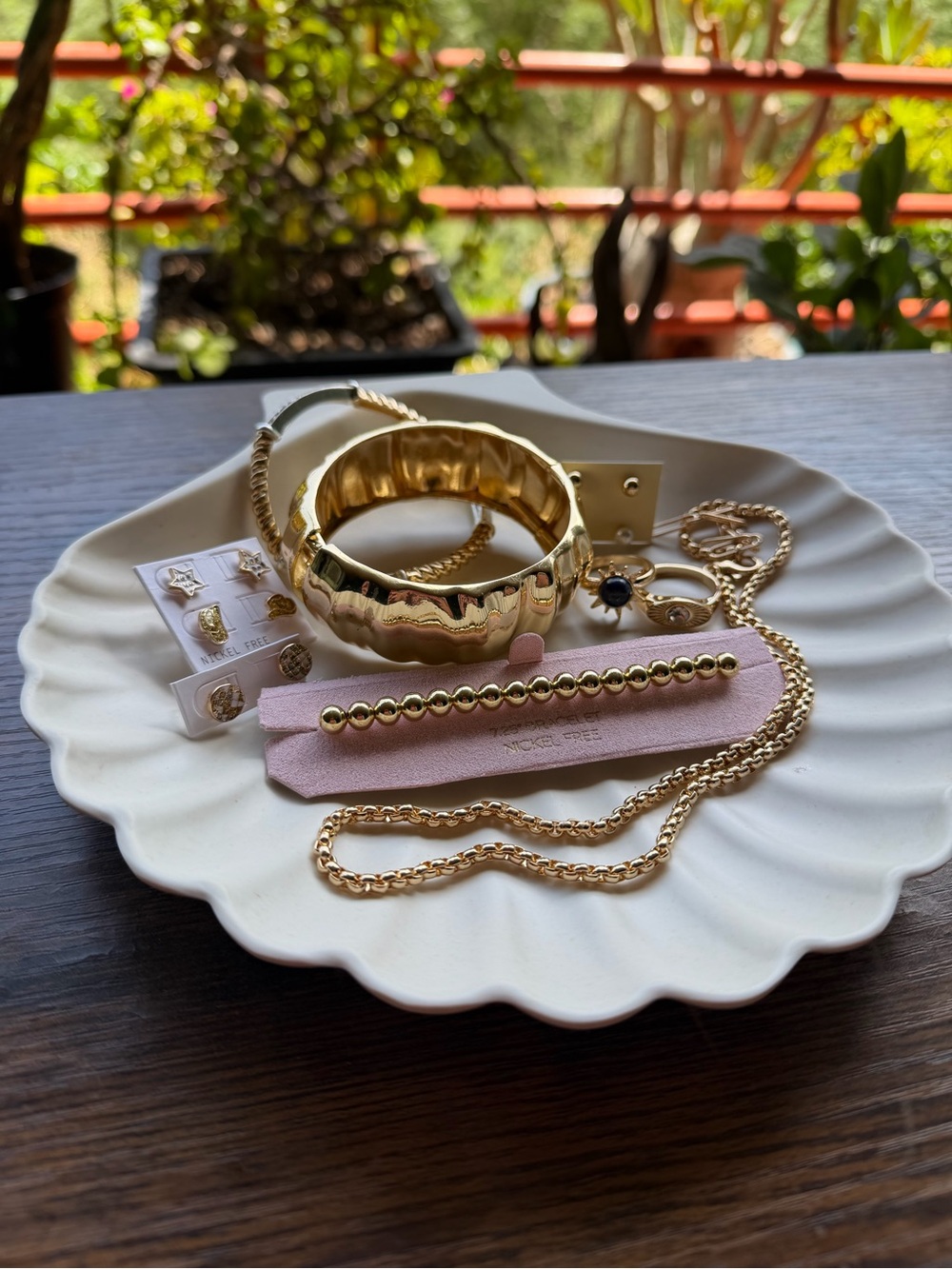 Gold Jewelry Bundle Trendy Bracelets Rings Earrings - Picture 2 of 4